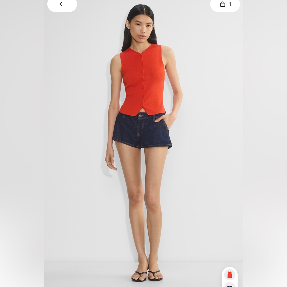 Wilfred Croquet Sweater Vest in Poppy Red